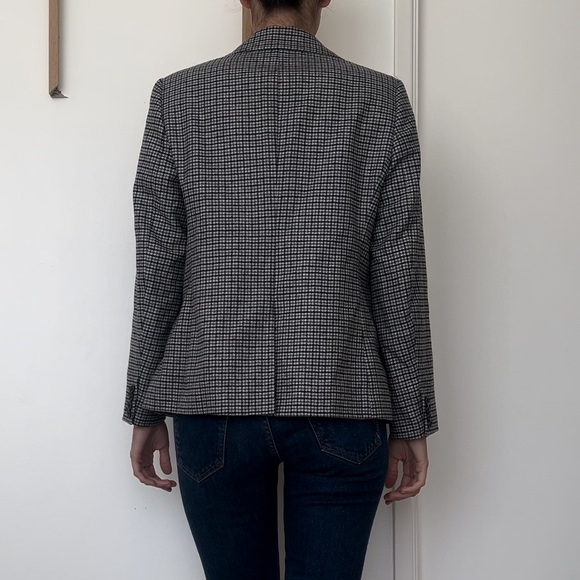 NWOT Everlane Gray Plaid Wool Blazer - Size 12‎ - Picture 4 of 11